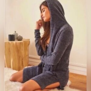 Barefoot Dreams Cozy Chic Lite Hooded Cardigan, size L